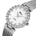 MISSFOX 2102 Women Watches Bracelet Waterproof Big Lab Diamond Ladies Quartz Clock Hours